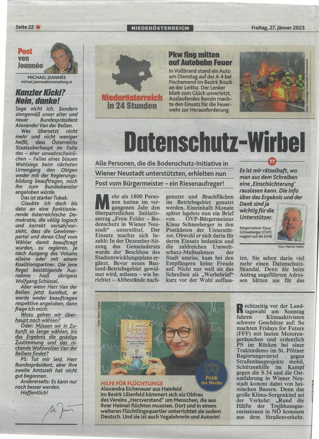 Die Poldi der Woche Comedor del Arte